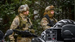 Nato troops on exercise in Latvia