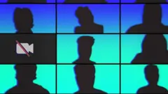 shadowy figures on a video call
