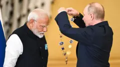 Нарендра Моди и Владимир Путин