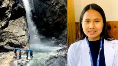 अक्सिजन सिलिन्डर तारेको भिडिओ खिच्ने एक नर्स।