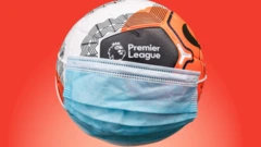 Premier League ball coronavirus mask