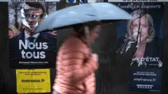 에마뉘엘 마크롱 대통령과 극우 성향의 마린 르펜 후보가 치열한 경쟁을 펼치고 있다