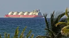 A tanker transits through the Strait of Hormuz