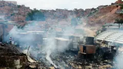 Incêndio na favela de Paraisópolis, na capital paulista, em 2017