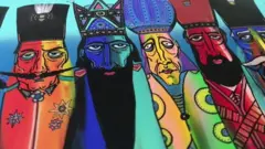 پادشاهان قاجار دستمایه طنز هنرمند نقاش ایرانی -آمریکایی