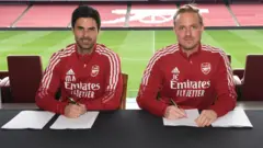Mikel Arteta and Jonas Eidevall