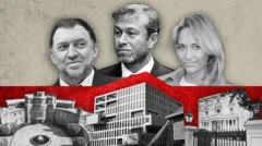 Oleg Deripaska, Roman Abramovich and Polina Kovaleva