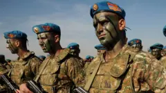 جنود أرمينيون في منطقة ناغورنو كاراباخ