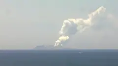 Smoke above White Island