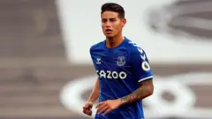 James Rodríguez con el Everton