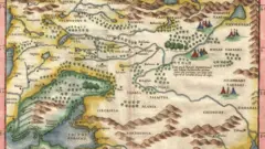 Mapa Ruscelli de Rusia, Moscovia y Ucrania, 1574.