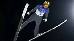 Евгений Климов в прыжке