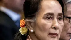 আইসিজের শুনানিতে উপস্থিত অং সান সুচি।