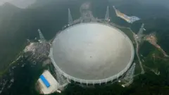 Aerial view of the FAST telescope