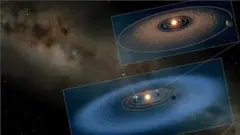 Comparé au système solaire, le nuage de Oort est une énorme bulle de matière qui entoure les planètes et notre Soleil