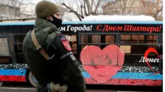 Um militante da autoproclamada República Popular de Donetsk