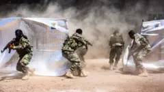 مانور نظامی نیروهای سوری تحت حمایت ترکیه در شمال سوریه