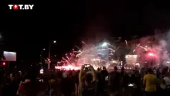 У Бресті демонстранти застосували проти силовиків піротехніку