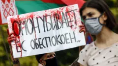 демонстрация у посольства Белоруссии в Берлине