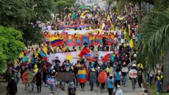 Protesto em Cali, na Colômbia (28 de maio)