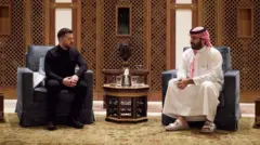 Володимир Зеленський і Мухаммад бін Салман аль Сауд 