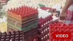 திருவள்ளூரில் லாரி கவிழ்ந்து சாலையில் ஆறாக உடைந்து ஓடிய 2 லட்சம் முட்டைகள் - காணொளி