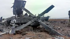 حطام طائرة مروحية أمريكية