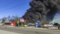 Пожар на АЗС в Новосибирске