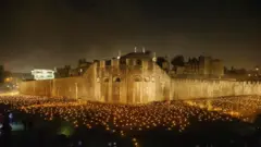 Tower of London WWI Armistice Centenary Tribute called Beyond The Deepening Shadow