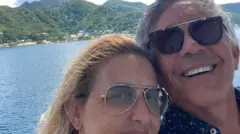 o casal Jorge Fontes e Sonia González no cruzeiro