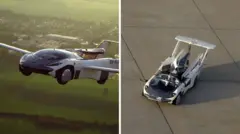 نموذج لسيارة طائرة يتم رحلة تجريبية مدتها 35 دقيقة بين مطارين دوليين في سلوفاكيا.