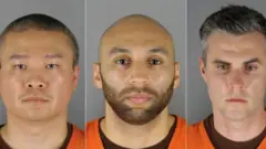 Di oda officers wey dey with Derek Chauvin when im bin kill George Floyd