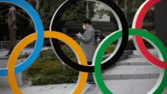 Olympic rings in Tokyo
