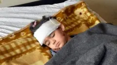 کودکان زخمی شده در حمله هوایی