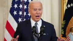Presidente dos EUA, Joe Biden, em pronunciamento em 28/2