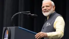 ভারতের প্রধানমন্ত্রী মন্ত্রী নরেন্দ্র মোদী।