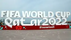 A Fifa World Cup Qatar 2022 sign in the country