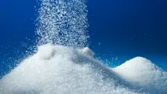 Pile of white sugar