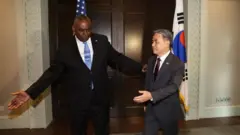 한미 국방장관의 모습