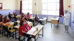 Eğitim verilen bir sınıf 