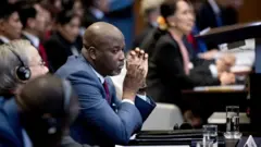 အမှုကြီး တစ်ခုလုံး မပြီးဆုံးခင် ဂမ်ဘီယာက မြန်မာကို ကြားဖြတ်စီမံချက် ချမှတ်ပေးဖို့ အိုင်စီဂျေကို တင်ပြခဲ့ပါတယ်။