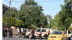 قوات أمن عراقية خارج المنطقة الخضراء في بغداد