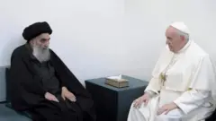 أية الله السيستاني والبابا فرانسيس