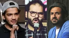 મુનવ્વર ફારૂકી, કુનાલ કામરા અને વીર દાસ