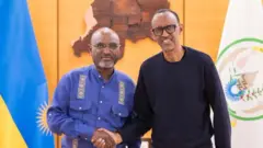 Ambasaderi Adonia Ayebare yakiriwe na Perezida Paul Kagame mu biro iwe, Ururwiro Village