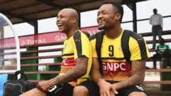 Andre with his brother Jordan Ayew