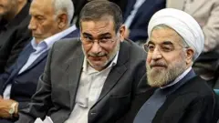 از راست حسن روحانی رئیس جمهور و رئیس شورای عالی امنیت ملی و دریابان علی شمخانی دبیر این شورا