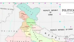 કાશ્મીરના નવા નક્શાની તસવીર