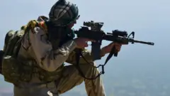 An Afghan resistance fighter in Panjshir