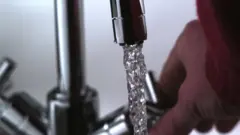 Water running from a tap